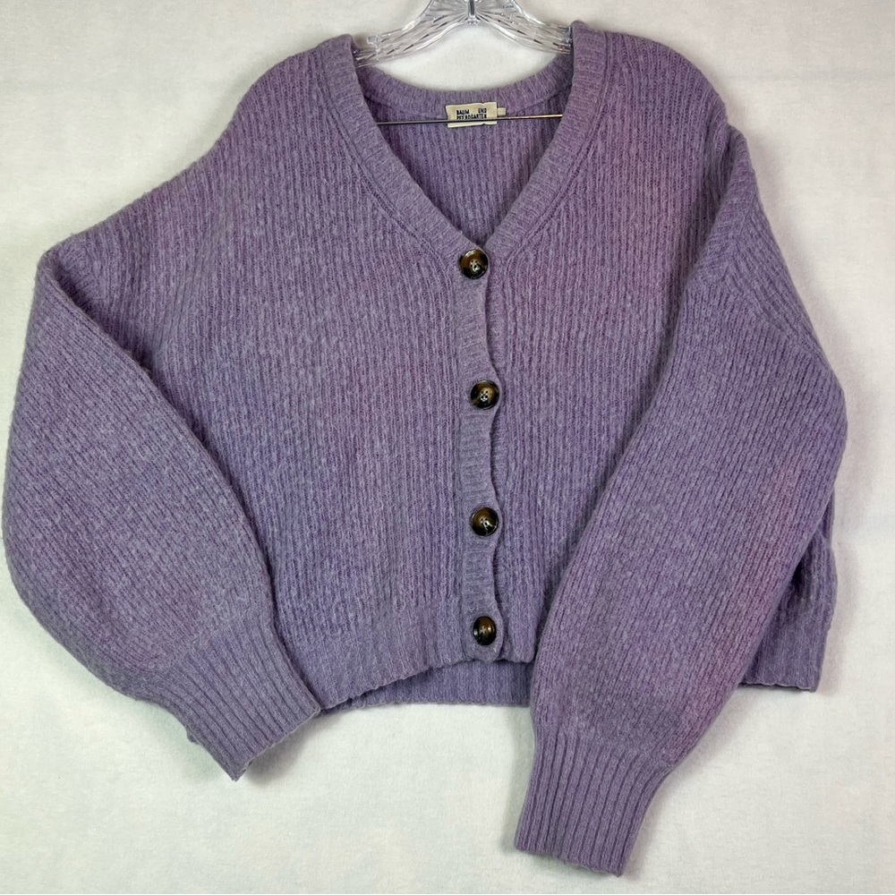 Baum Und Pferdgarten alpaca blend cardigan button closure balloon sleeves.